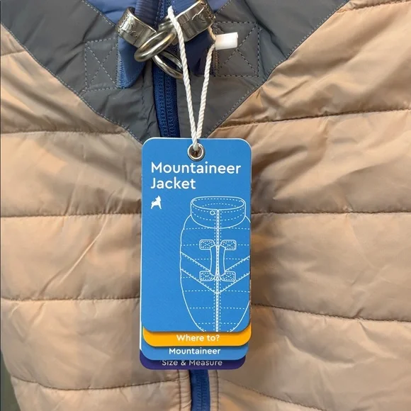 gooby Mountaineer Dog Jacket Blue, Tan, Gray NWT Size XL 100% Nylon - Picture 7 of 16